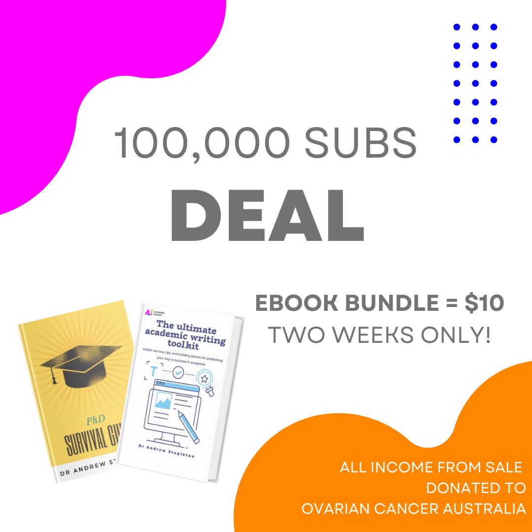 100 000 Subscriber Special Ebook Deal Open Discussion Academia Insider